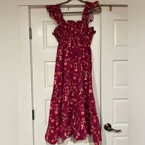 Hill House The Ellie Nap Dress in Burgundy Botanical 2XL